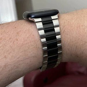 (Only Band) Stainless Steel Compatible with Resin Apple Watch Band